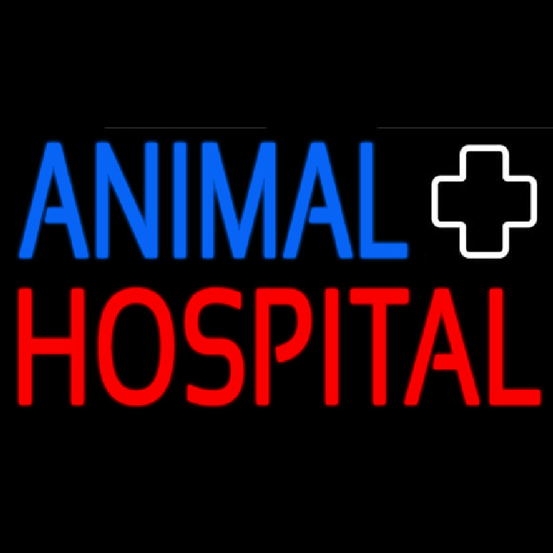 Animal Hospital With Logo Neonskylt
