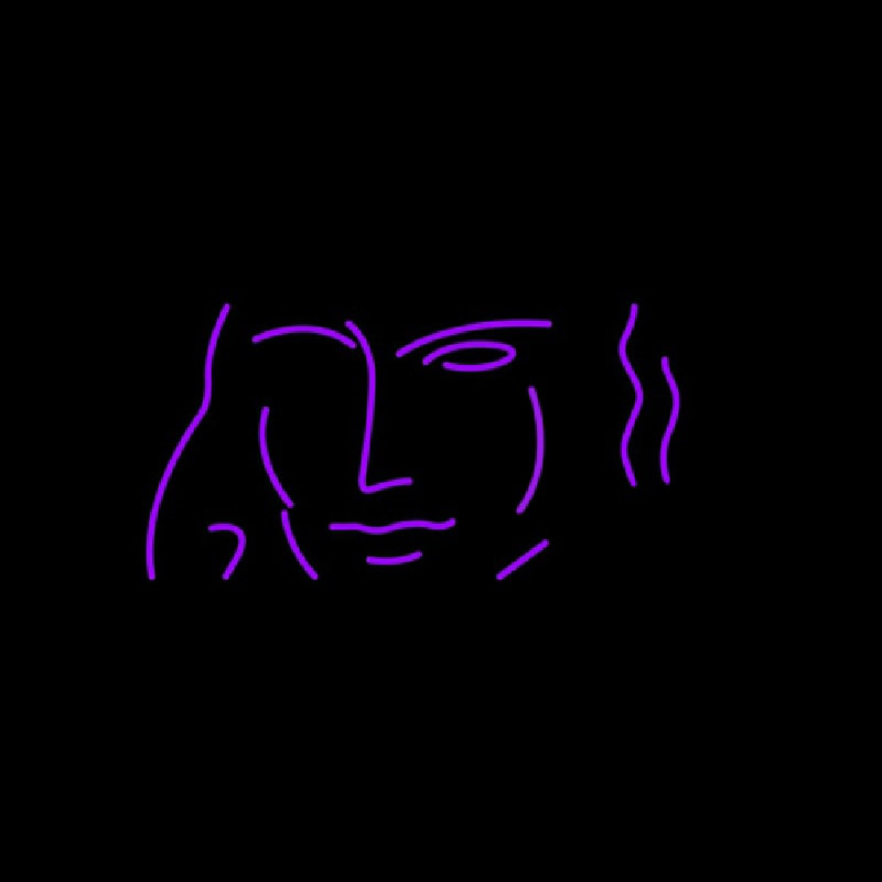 Art Icon With Man Neonskylt
