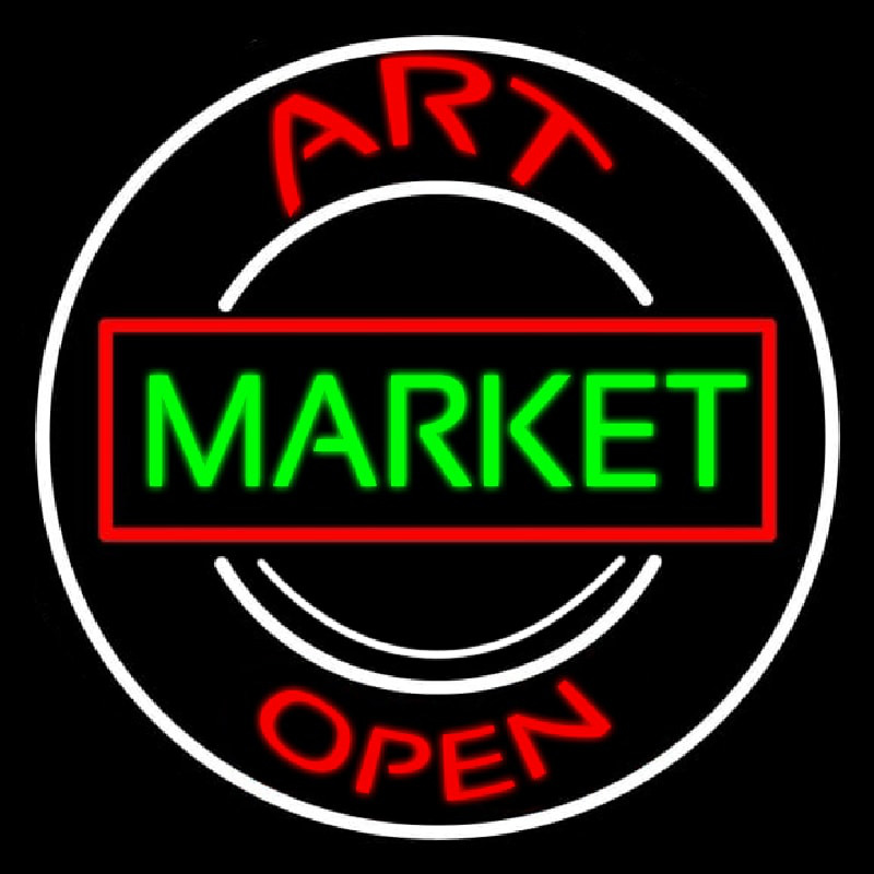 Art Market Open 1 Neonskylt