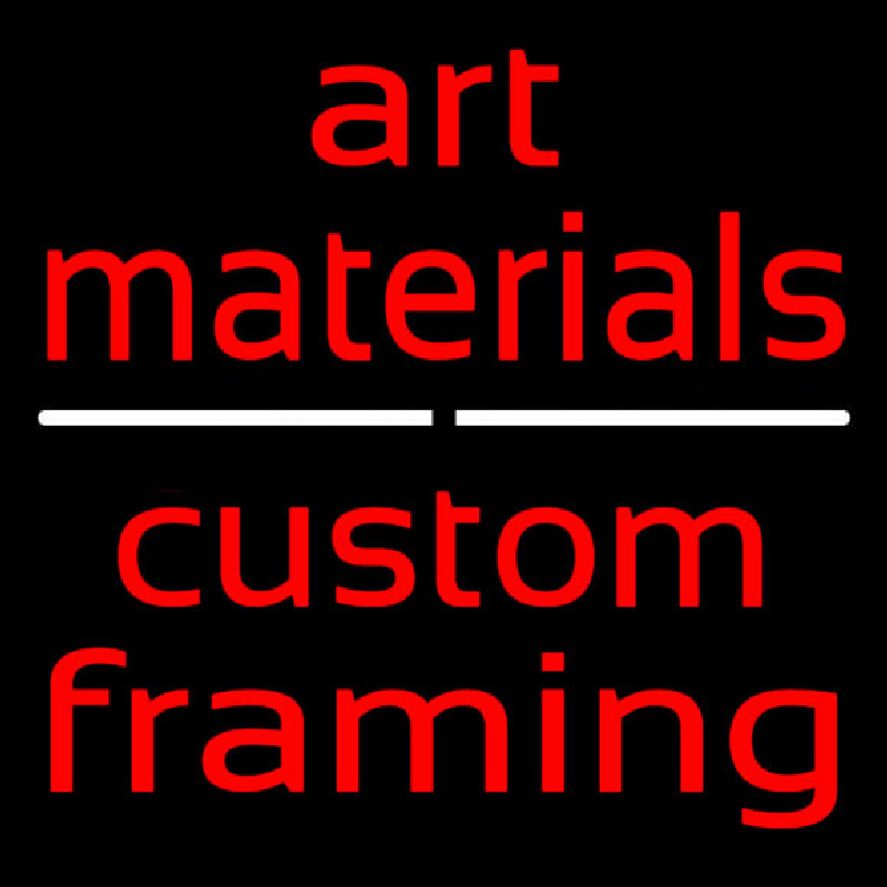 Art Materials Custom Framing Neonskylt