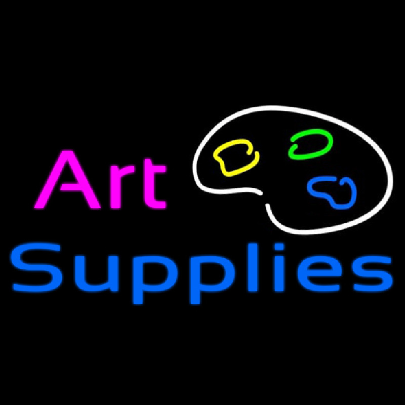 Art Supplies Neonskylt