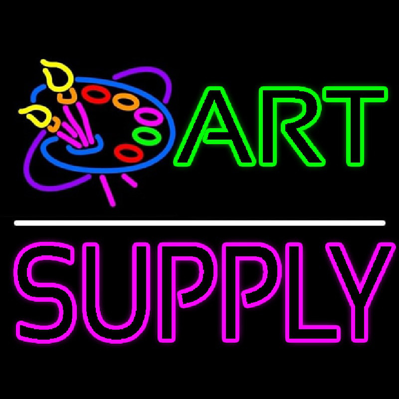 Art Supply With Logo 1 Neonskylt