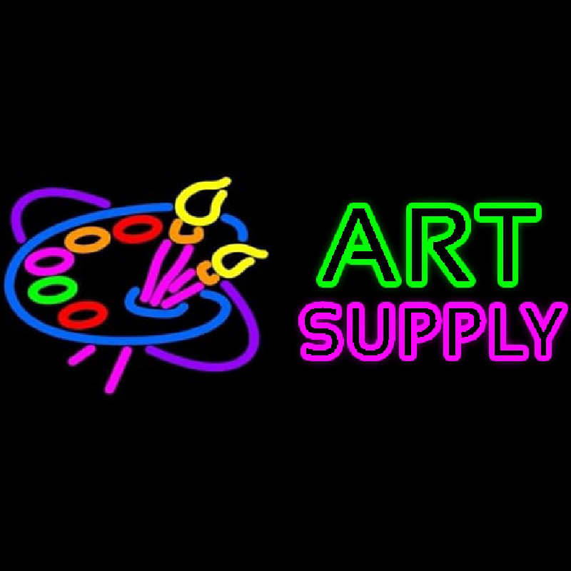 Art Supply With Logo Neonskylt