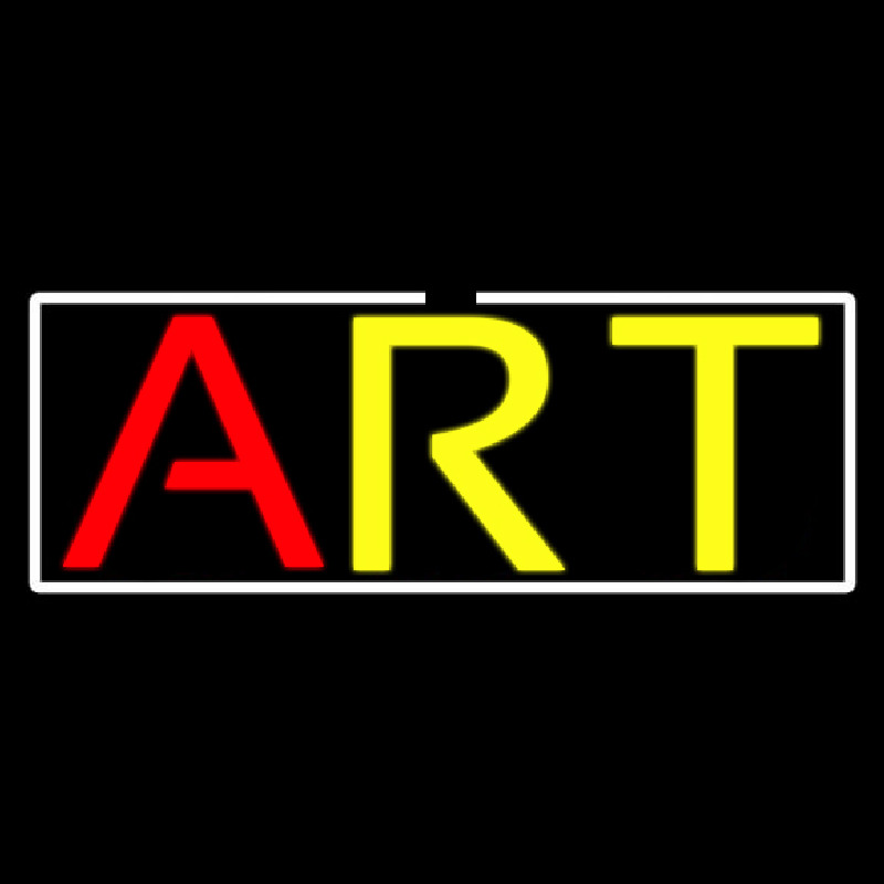 Art With White Border Neonskylt