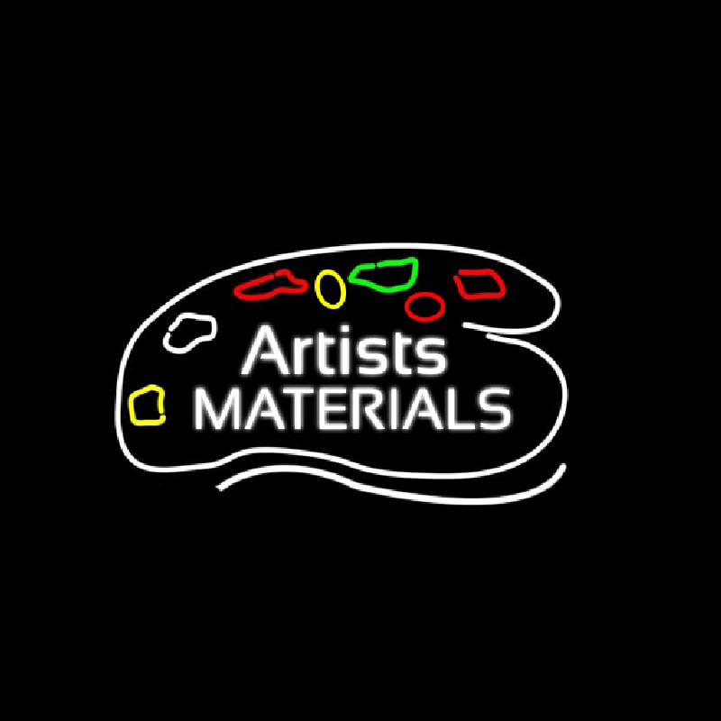 Artists Materials Neonskylt
