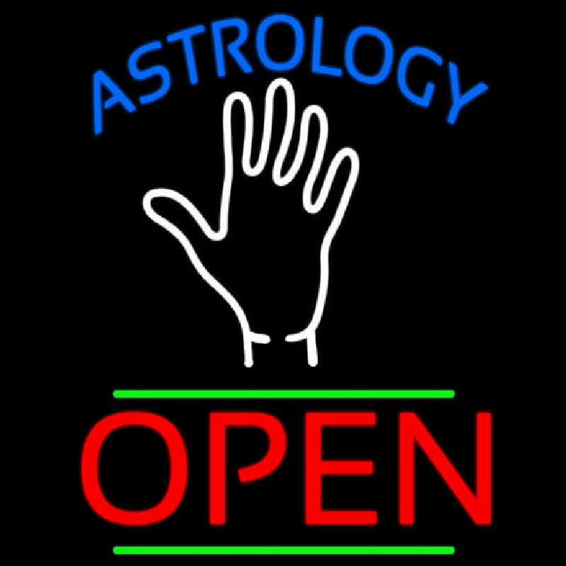 Astrology Open Neonskylt