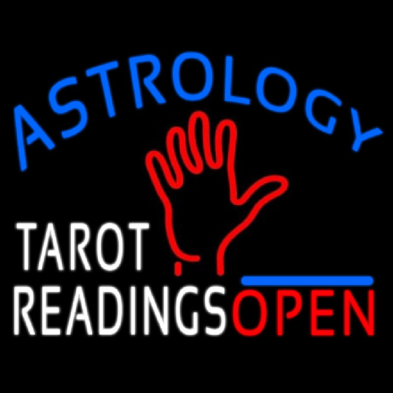 Astrology Tarot Readings Open Neonskylt