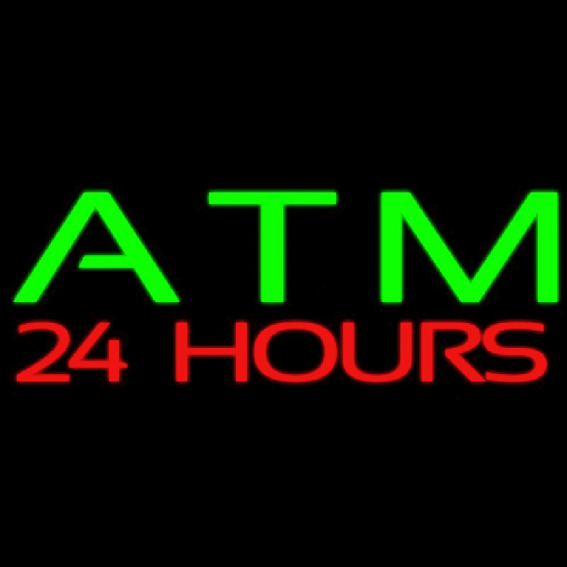 Atm 24 Hours Neonskylt