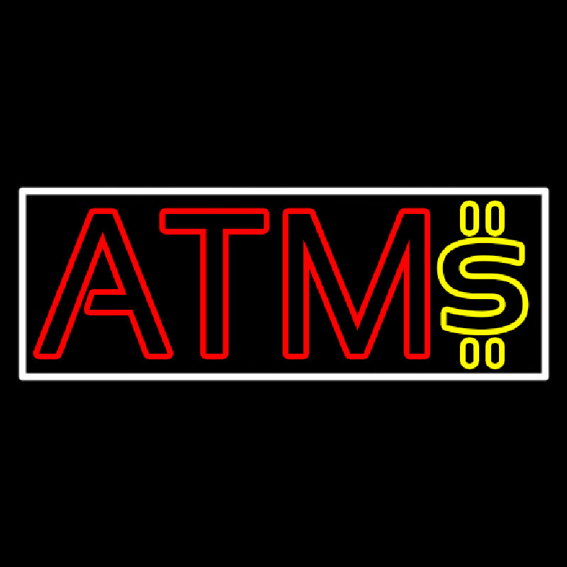 Atm With Dollar Symbol 1 Neonskylt