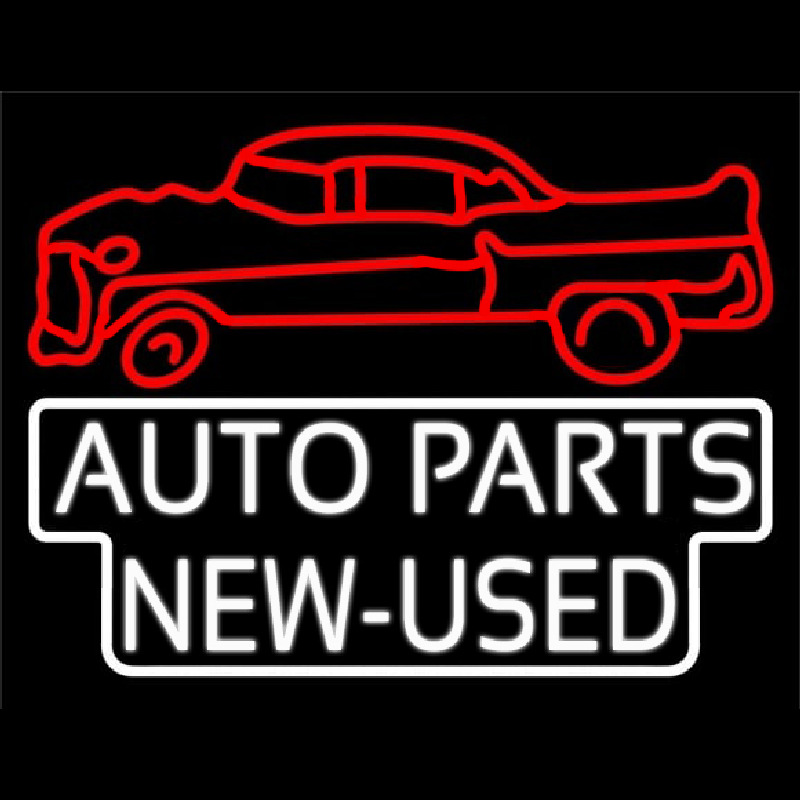 Auto Parts New Used Car Logo Neonskylt