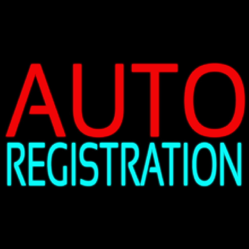 Auto Registration Block Neonskylt