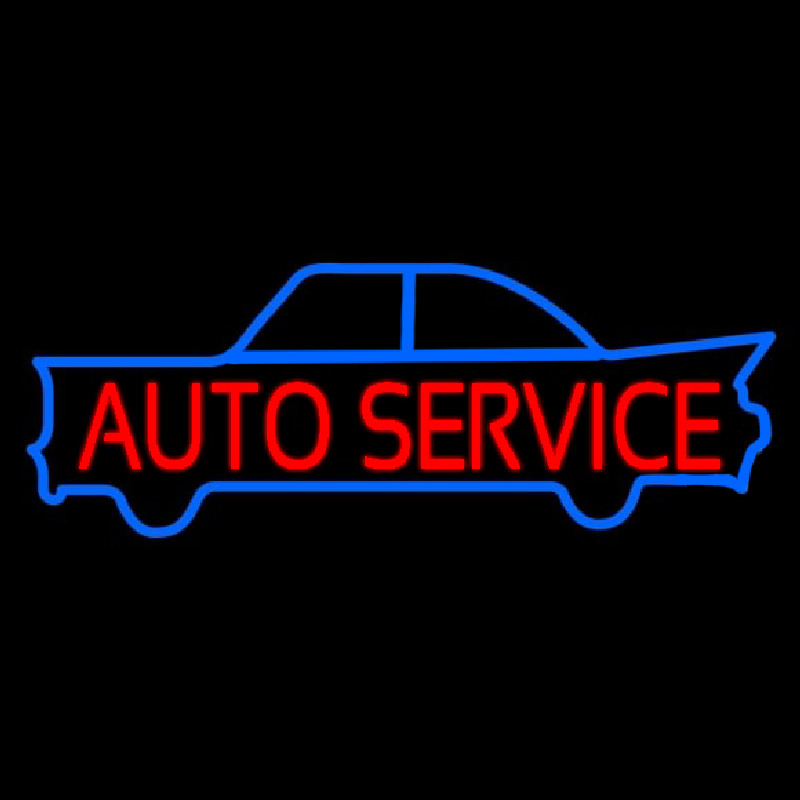 Auto Service Neonskylt