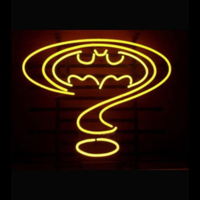 BAT Man Question Mark Retro Neonskylt