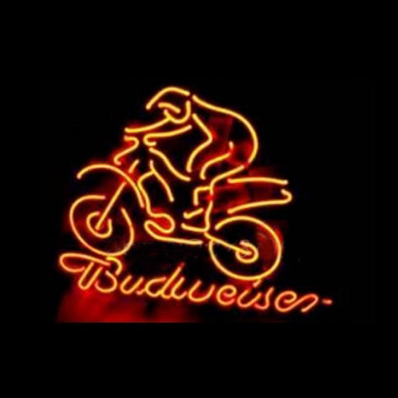 BUDWEISER BIKER LOGO Neonskylt