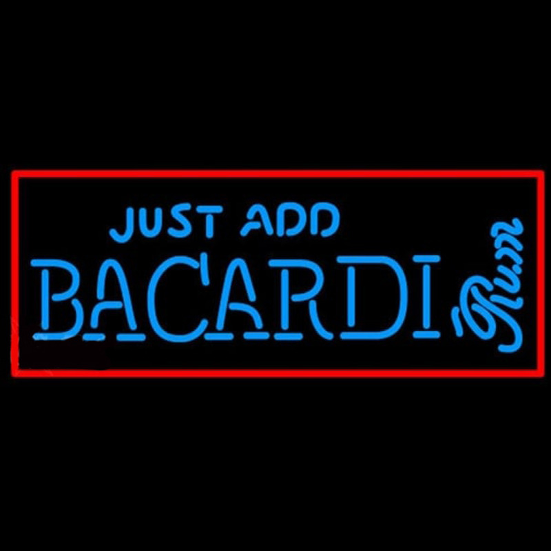 Bacardi Just Add Rum Sign Neonskylt