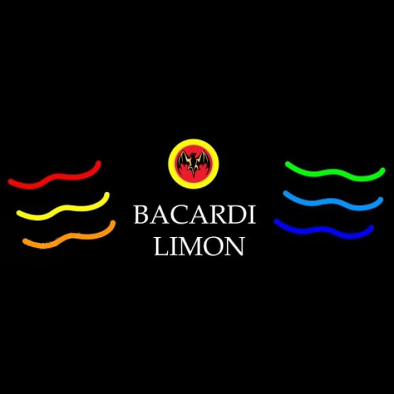 Bacardi Limon Multi Colored Rum Sign Neonskylt