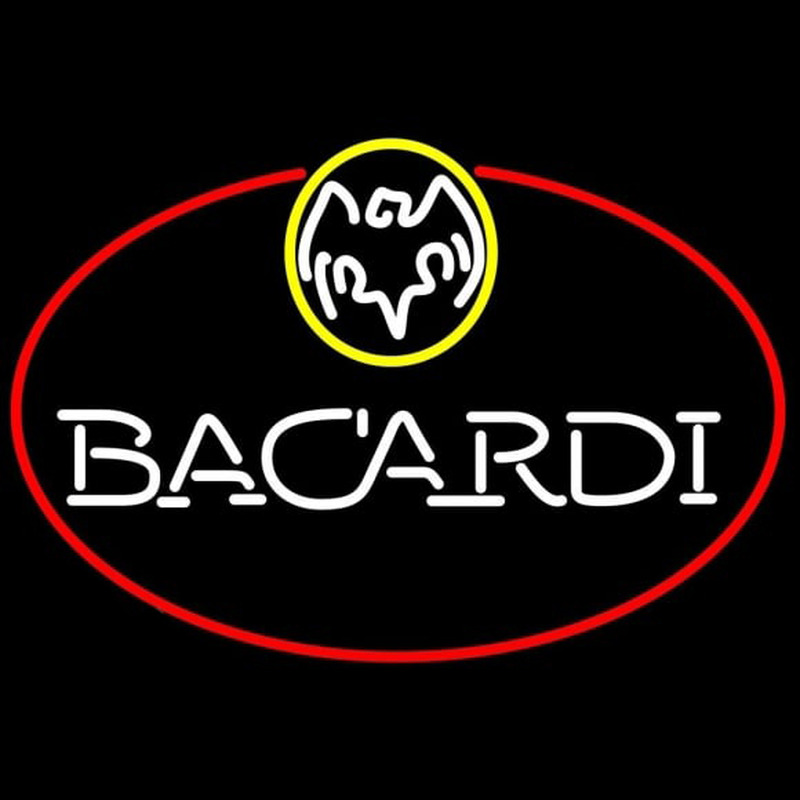 Bacardi Oval Rum Sign Neonskylt