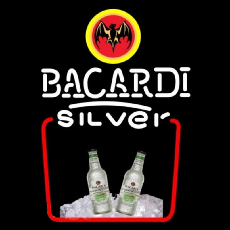 Bacardi Silver Rum Sign Neonskylt
