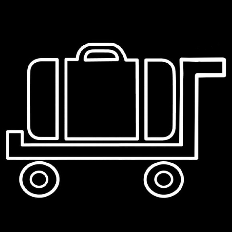 Baggage Cart Icon Neonskylt