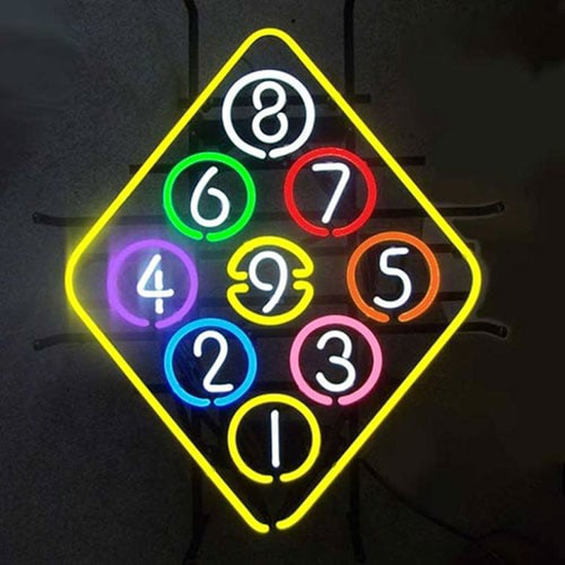 Ball Billiard Rack Pool Neon Beer Sign Neonskylt