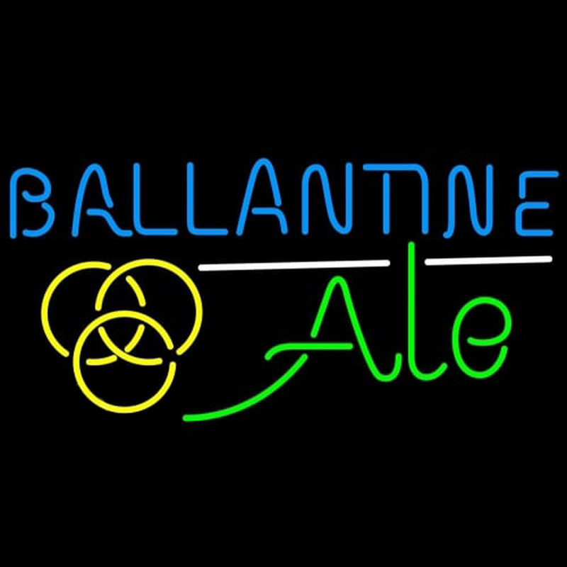 Ballantine Ale Yellow Beer Neonskylt