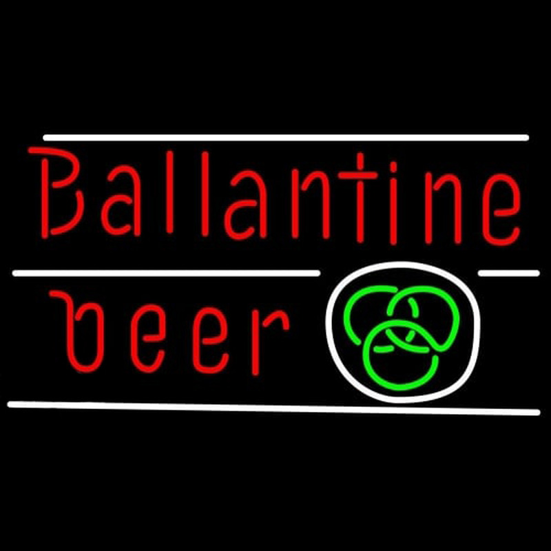 Ballantine Green Logo Beer Neonskylt