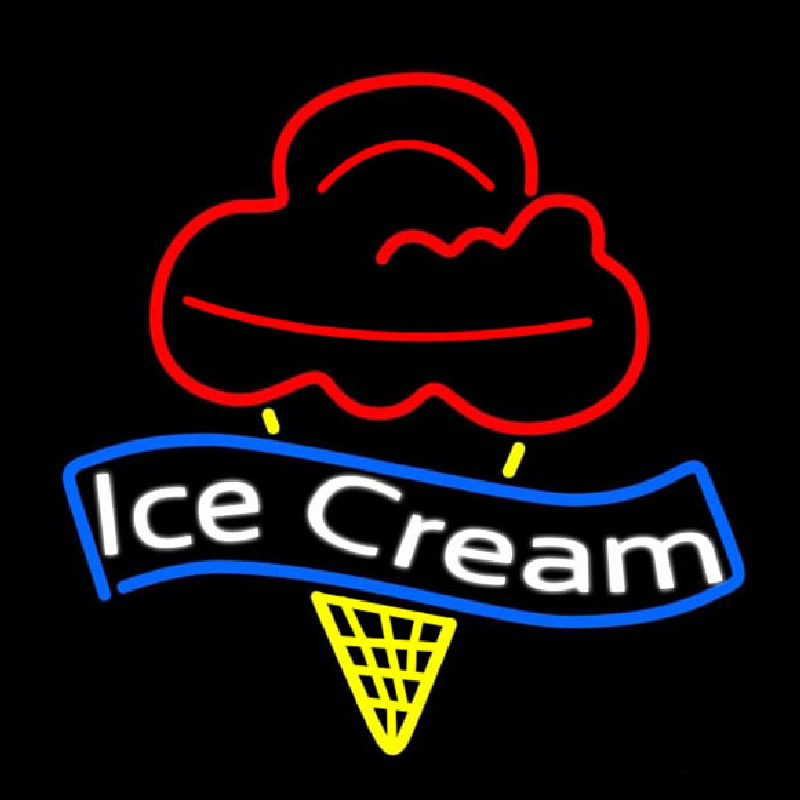 Banner Ice Cream Neonskylt