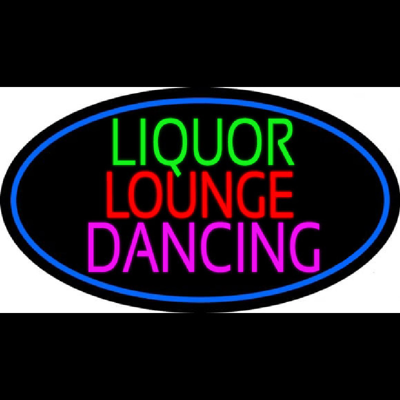 Bar Liquor Lounge Dancing With Wine Glasses Neonskylt