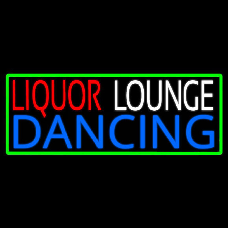 Bar Liquor Lounge Dancing With Wine Glasses Neonskylt