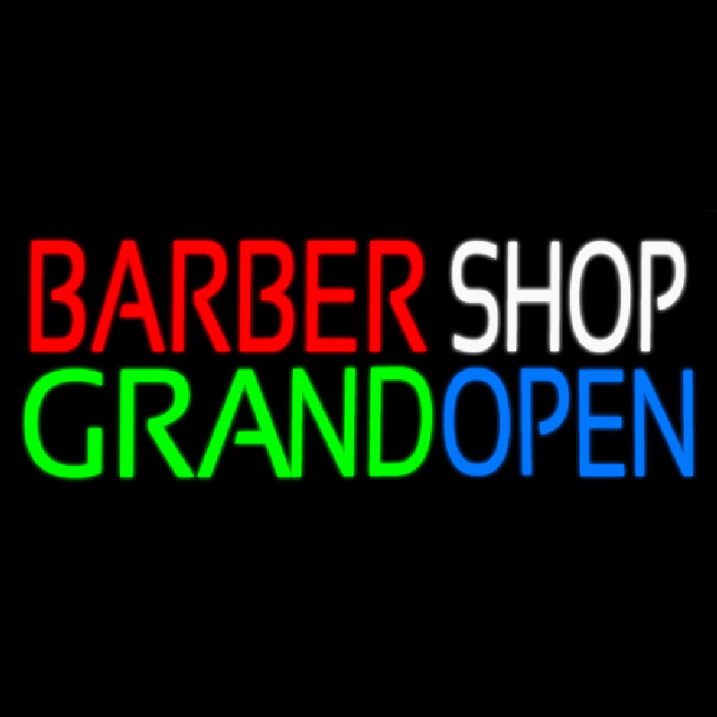 Barber Shop Grand Open Neonskylt