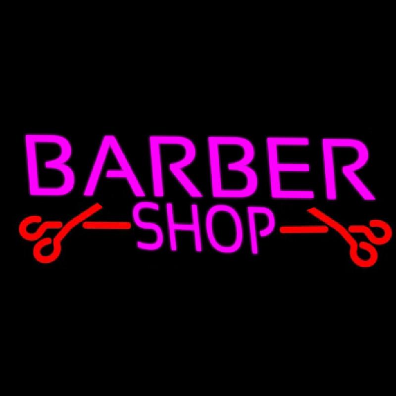 Barber Shop With Scissor Neonskylt