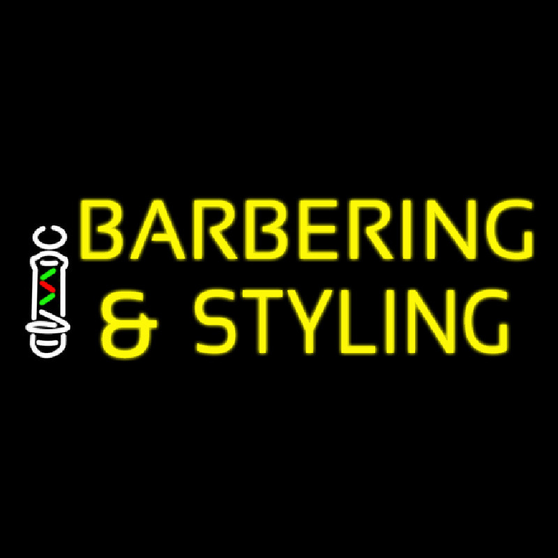 Barbering And Styling Neonskylt
