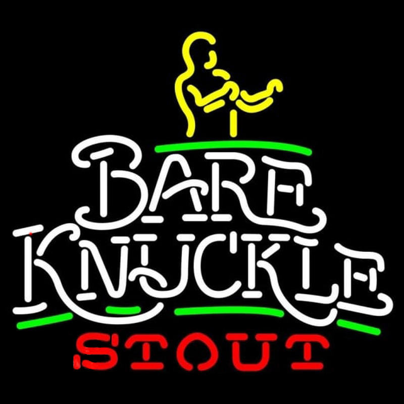 Bare Knuckle Stout Neonskylt