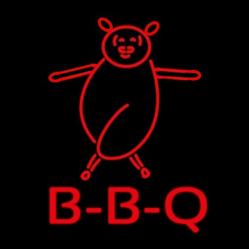 Bbq Pig Logo Neonskylt