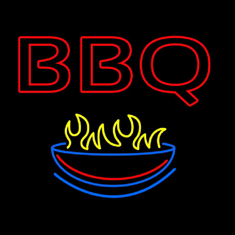 Bbq With Bowl Neonskylt