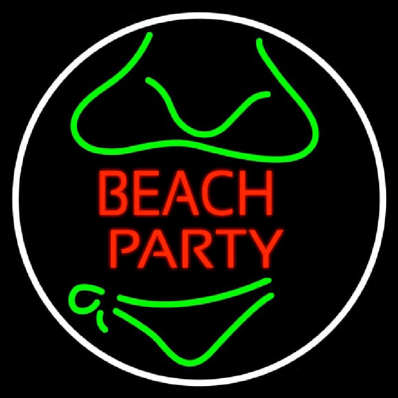 Beach Party 3 Neonskylt