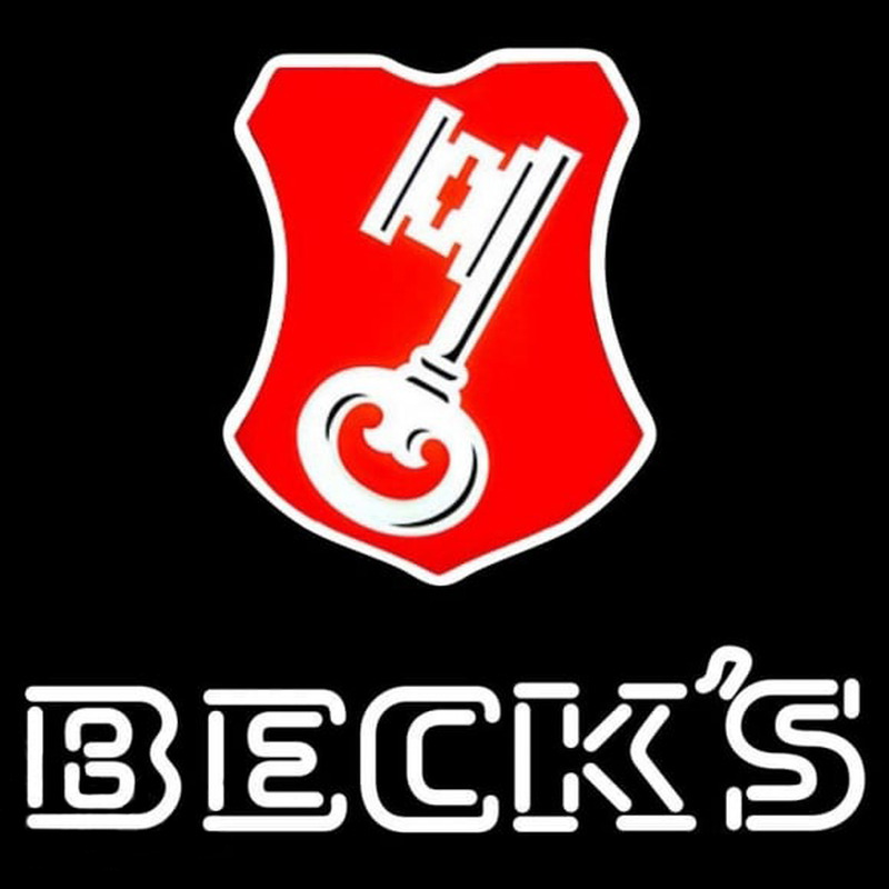 Beck Key Label Beer Sign Neonskylt