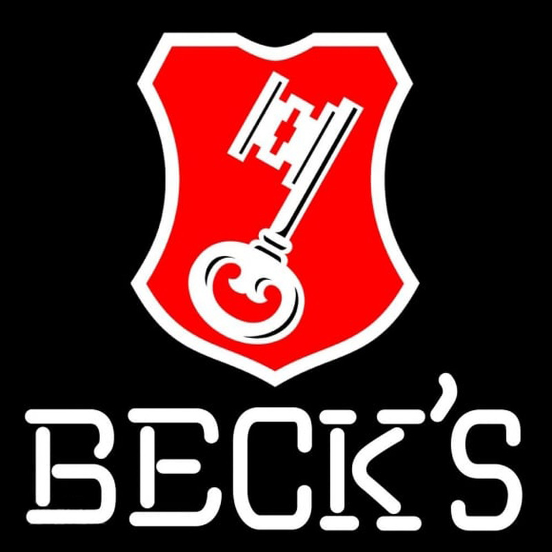 Beck Key Label Beer Sign Neonskylt