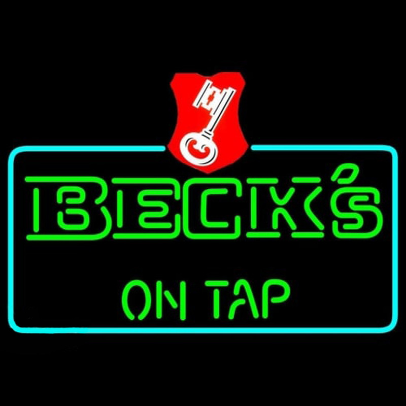 Beck On Tap Key Label Beer Neonskylt