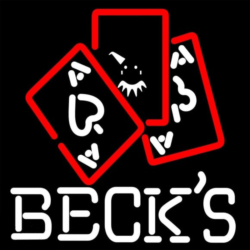 Becks Ace And Poker Beer Sign Neonskylt