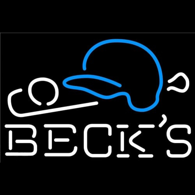 Becks Baseball Beer Neonskylt