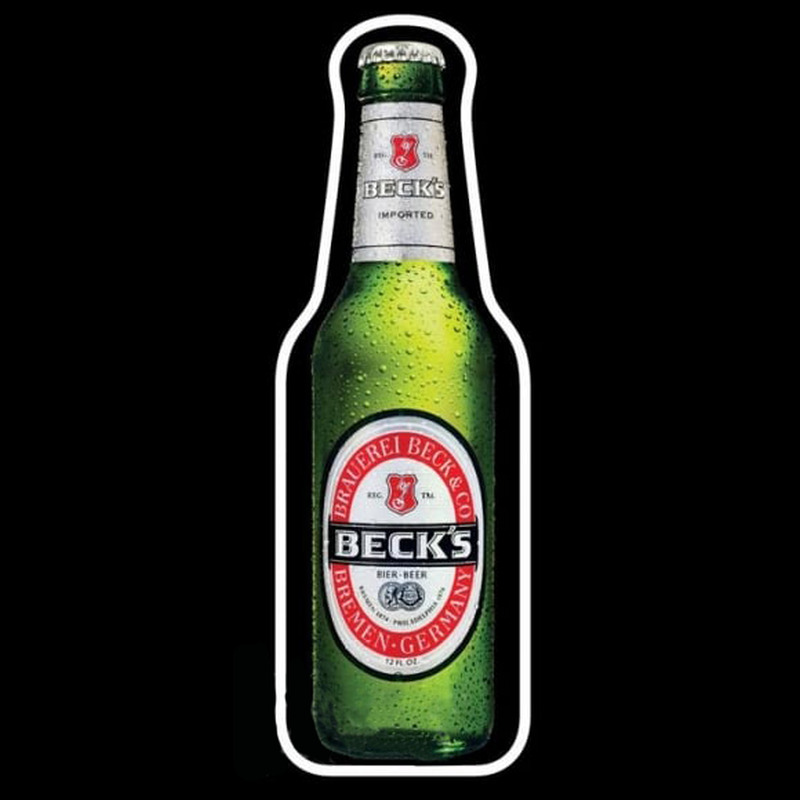 Becks Beer Bottle Beer Sign Neonskylt