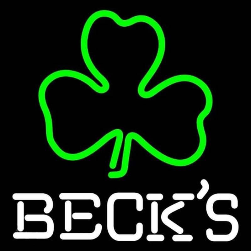 Becks Green Clover Beer Neonskylt