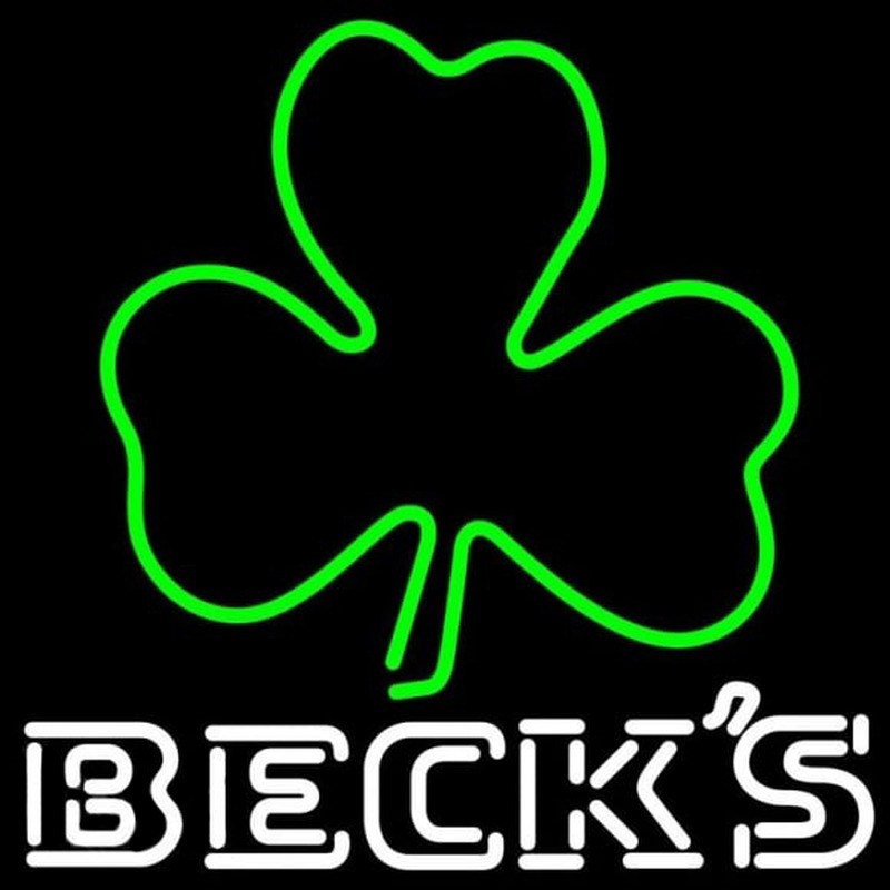 Becks Green Clover Beer Sign Neonskylt