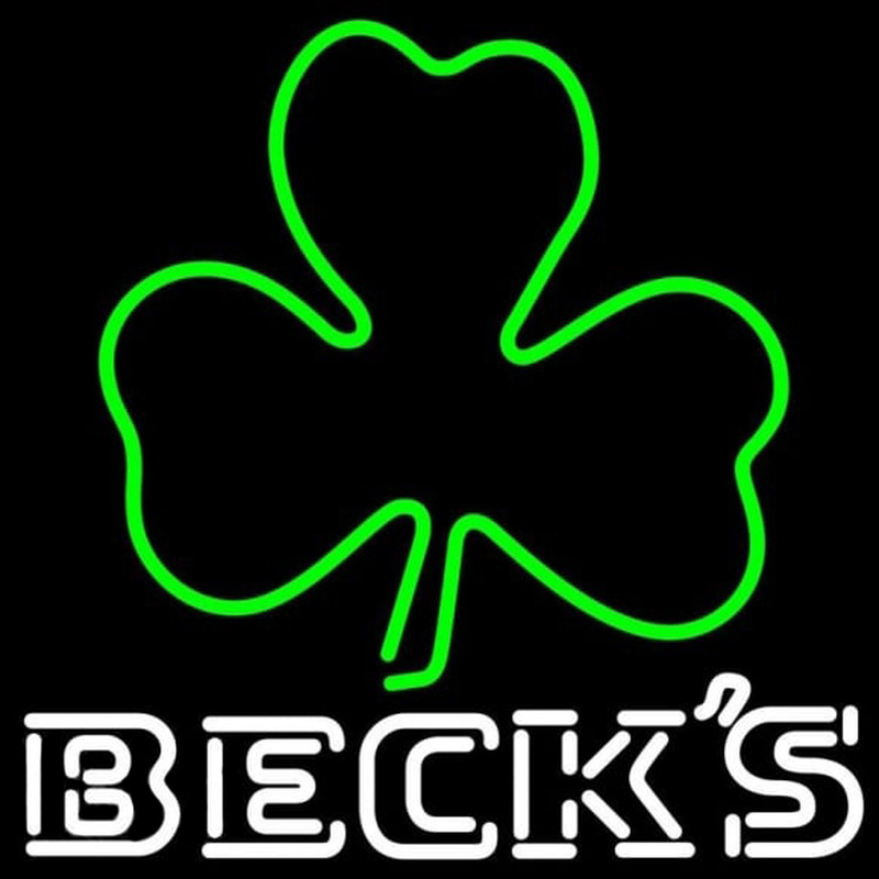 Becks Green Clover Beer Sign Neonskylt