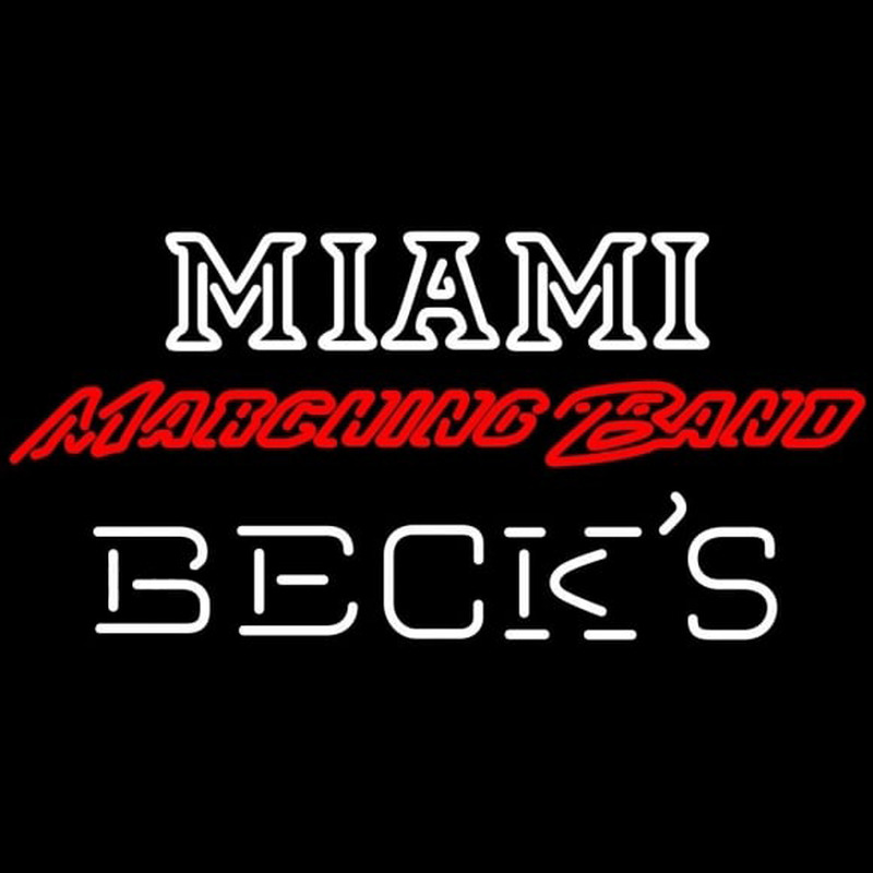 Becks Miami University Band Board Beer Sign Neonskylt