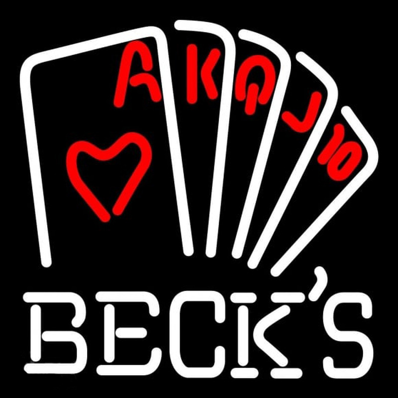 Becks Poker Series Beer Sign Neonskylt