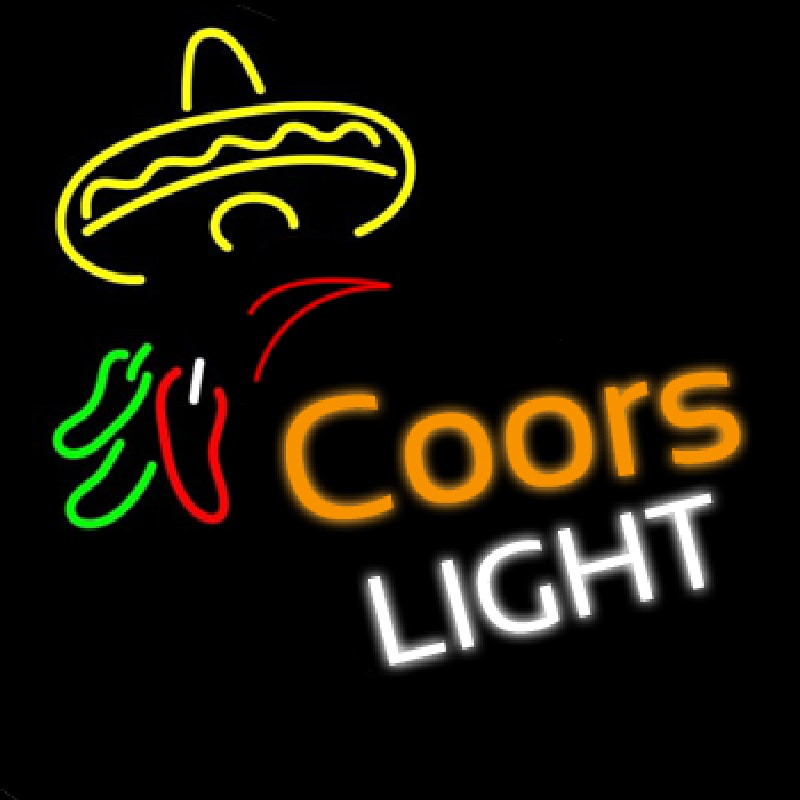 Beer Coors Light Sombrero Neonskylt