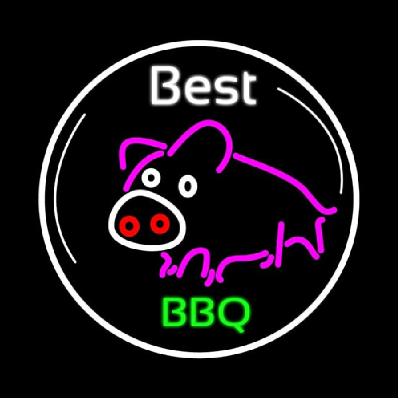 Best BBQ Pig Neonskylt