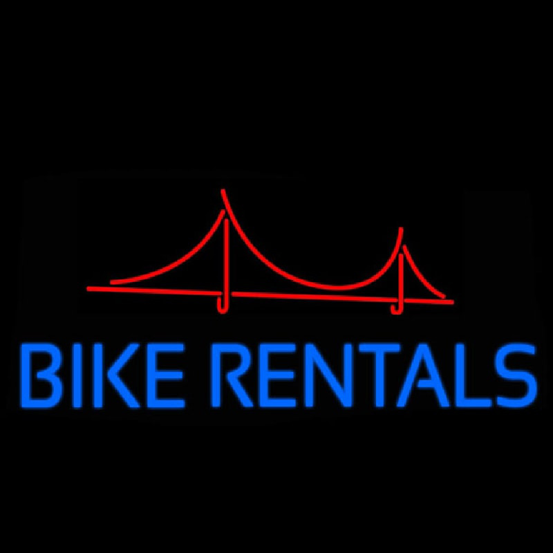 Bike Rentals Neonskylt